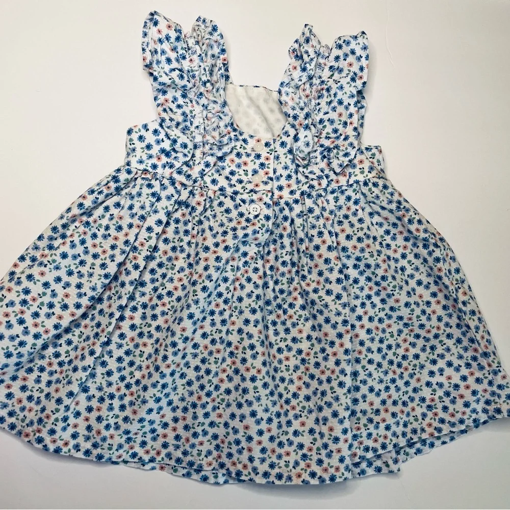 Carter's Dress 6 Months Blue Dainty Floral‎ With Bloomers